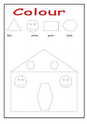 English worksheet: colour the picture