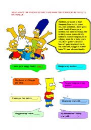 English Worksheet: The Simpsons