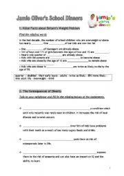 English Worksheet: Jamie Olivers School dinners 2/2