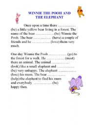 English Worksheet: Winnie the Pooh - Past Simple Elementary