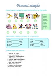 English Worksheet: PRESENT SIMPLE