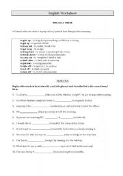 English worksheet: Phrasal Verbs