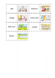 English Worksheet: House domino