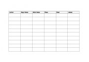 English Worksheet: Vocabulary game!