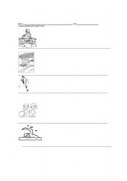 English Worksheet: sports vacabulary