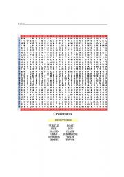 English worksheet: Crosswords from the sea