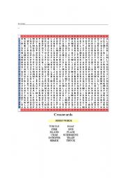 English Worksheet: Crosswords from the sea