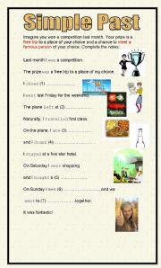 English Worksheet: Guided composition 