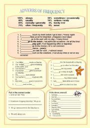 English Worksheet: ADVERBS OF FREQUENCY