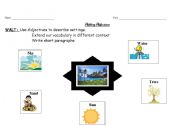 English worksheet: adding adjectives