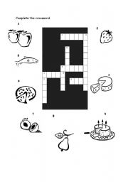 English Worksheet: crossword