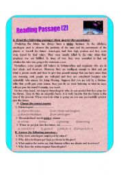 Reading passage (2)