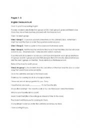 English worksheet: complete english treasure hunt