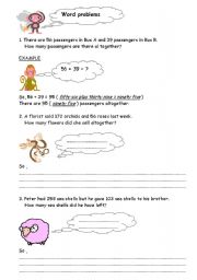 English worksheet: Number and words problem
