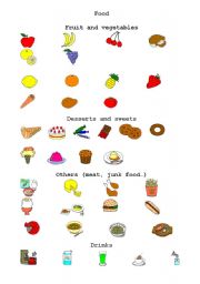 English worksheet: Food