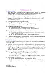 English Worksheet: essay hints for toefl