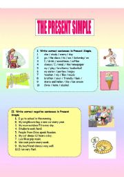 English Worksheet: The Present Tense Simple