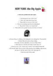 English worksheet: New York