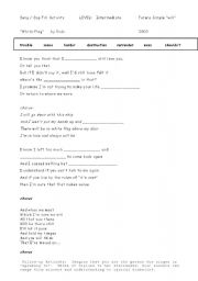 English Worksheet: White Flag by Dido