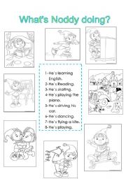 English Worksheet: Whats Noddy doing?