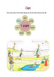 English worksheet: Can