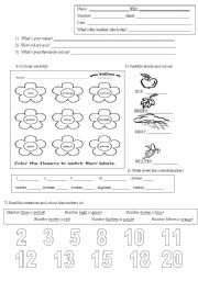 English Worksheet: Colours