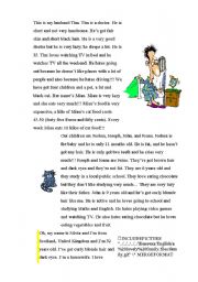 English Worksheet: My family