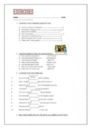 English worksheet: good worksheet: two pages with will, question tags, and weather