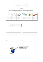 English Worksheet: Countable and uncoutable nouns