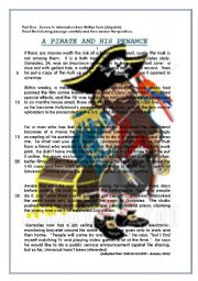 English Worksheet: Reading comprehension - A PIRATE AND HIS PENANCE