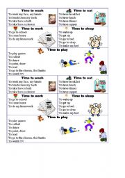 English Worksheet: Activities