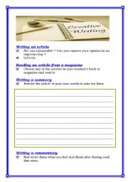 Creatieve writing strategies (4 pages)