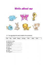 English worksheet: ANIMALS with have/has got exercise - the modal verb 