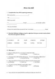 English Worksheet: Mona Lisa Smile