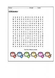 English worksheet: THE COLOURS