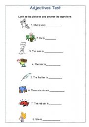 English worksheet: Adjectives