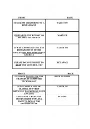 English worksheet: phrasal verbs