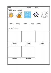 English worksheet: THE WEATHER