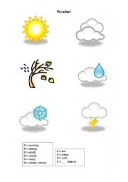 English Worksheet: Weather Vocabulary