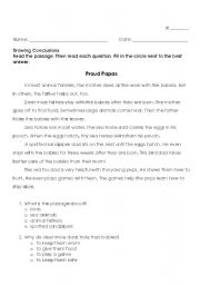 English worksheet: Drawing Conclusions