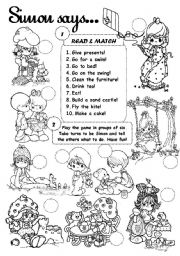 English Worksheet: Simon says (2)