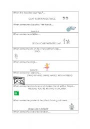 English Worksheet: CHAIN REACTION GAME