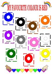 English Worksheet: Colours poster