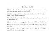 English Worksheet: The Oreo Cookie Math Worksheet