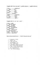 English worksheet: Some and Any