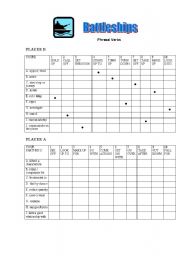 English Worksheet: Battleships - Phrasal Verbs