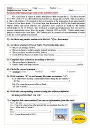 English Worksheet: evaluation test 