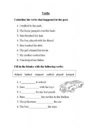 English worksheet: Verbs