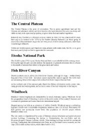 English worksheet: Namibia