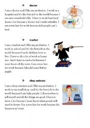 English Worksheet: professions stories (for GetSetGo5)